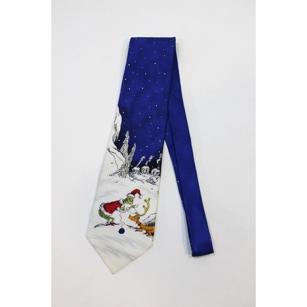 Dr Seuss How The Grinch‎ Stole Christmas Silk Necktie Tie Holiday Novelty 2of2